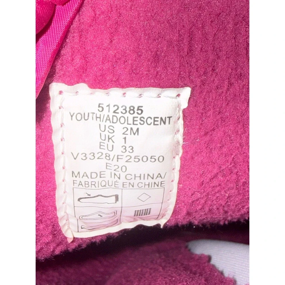 Land's End Little Girl Snow Flurry Boots Pull On Pink Youth‎ Size 2 Insulated